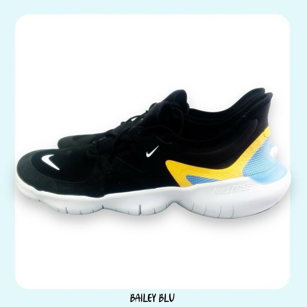 Nike Free RN 5.0 Mesh Black Yellow Blue Sneaker 14 Men’s